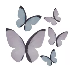 79 Papillons en papier alimentaire