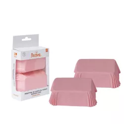 Mini caissettes pour "Mini Cakes" en papier - Couleurs disponibles: Rose