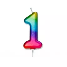 Candele arcobaleno - Numero: 1