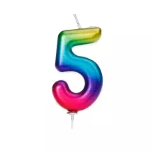 Rainbow candle - Number: 5