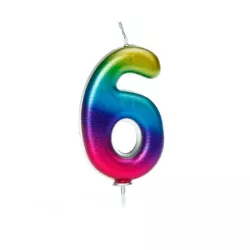 Rainbow candle - Number: 6