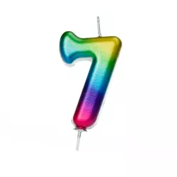 Candele arcobaleno - Numero: 7