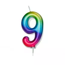 Rainbow candle - Number: 9