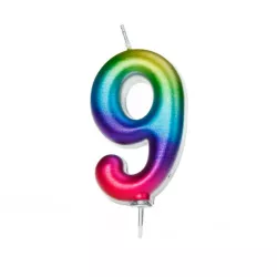 Candele arcobaleno - Numero: 9