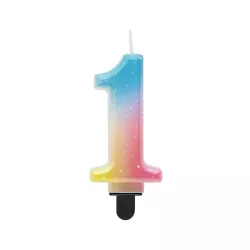 Candele arcobaleno pastello numero 1