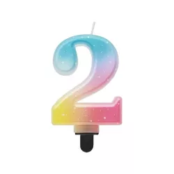 Candele arcobaleno pastello numero 2