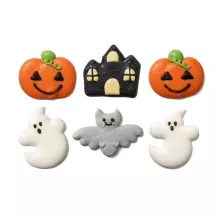 6 sugar decorations for Halloween