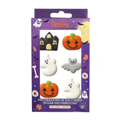 6 sugar decorations for Halloween