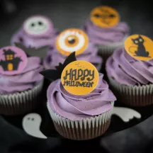 20 mini disques en azyme Halloween avec différents motifs