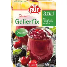 RUF Gelierfix 3:1 50 g – Poudre gélifiante pour confitures et Gelées particulièrement fruités | Cakelicious
