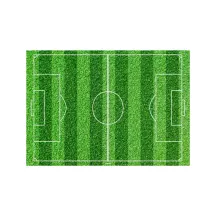 Campo da calcio in carta commestibile