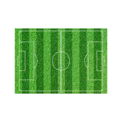 Campo da calcio in carta commestibile