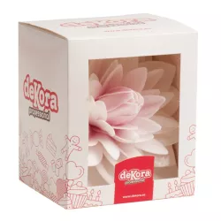 Grande dalia di carta commestibile, rosa