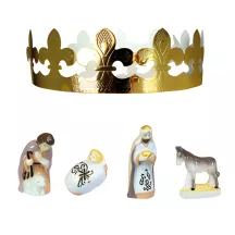 Fèves crèche étincelante - Choisir le set: Set 1 - 4 pcs