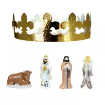 Fèves crèche étincelante - Choisir le set: Set 2 - 4 pcs