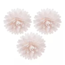 12 Pompons en azyme - blanc