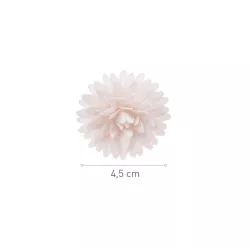 12 pompon di carta commestibili - bianchi