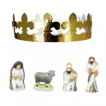 Fèves crèche étincelante - Choisir le set: Set 3 - 4 pcs