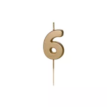 Bougie dorée numéro 6