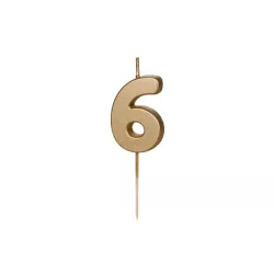 Bougie dorée numéro 6