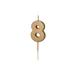 Bougie dorée numéro 8