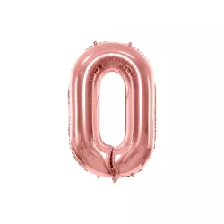 Ballon rose gold, chiffre 0 – 86 cm