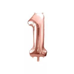 Ballon rose gold, chiffre 1 – 86 cm