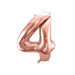 Luftballon roségold, Zahl 4 – 86 cm