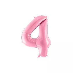 Foil balloon pink, number 4 – 86 cm