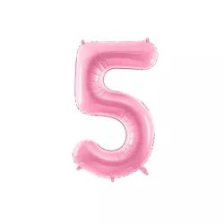 Foil balloon pink, number 5 – 86 cm