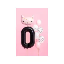 Foil balloon black, number 0 – 86 cm