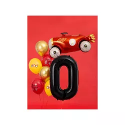 Foil balloon black, number 0 – 86 cm