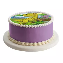 Wafer disc "Green Dinosaur" - 16 cm