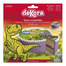 Wafer disc "Green Dinosaur" - 16 cm