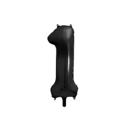 Foil balloon black, number 1 – 86 cm