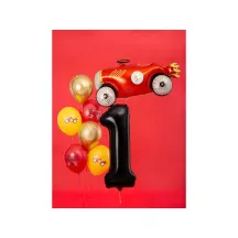 Palloncino in foil nero, numero 1 – 86 cm