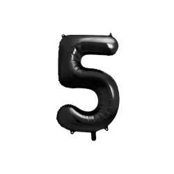 Foil balloon black, number 5 – 86 cm