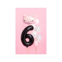 Palloncino foil nero, numero 6 – 86 cm