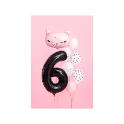 Foil balloon black, number 6 – 86 cm