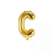 Pallone grande in alluminio - lettera dorata - lettere a scelta: C