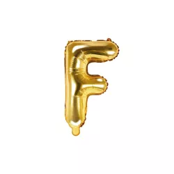 Letter balloon gold, F – 35 cm