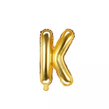Palloncino lettera oro, K – 35 cm