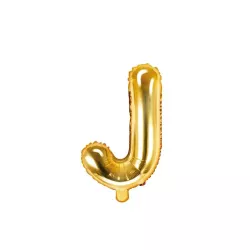 Ballon lettre doré, J – 35 cm