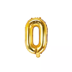 Ballon lettre doré, O – 35 cm