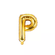 Buchstabenballon gold, P – 35 cm