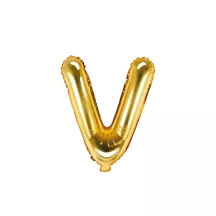 Letter balloon gold, V – 35 cm
