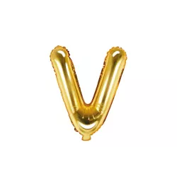 Letter balloon gold, V – 35 cm