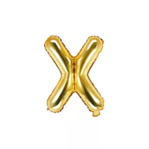Letter balloon gold, X – 35 cm