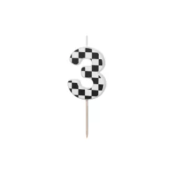 Bougie motif damier numéro 3