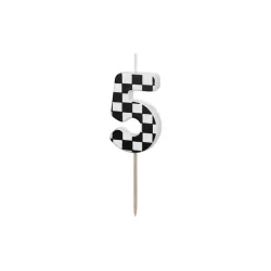 Bougie motif damier numéro 5